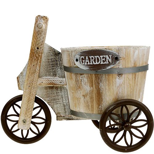 Floristik24 Triciclo plantador branco H25cm
