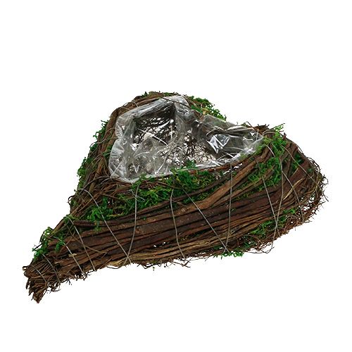 Itens Plantador Coração de Videira Musgo 21cm x 26cm A6cm