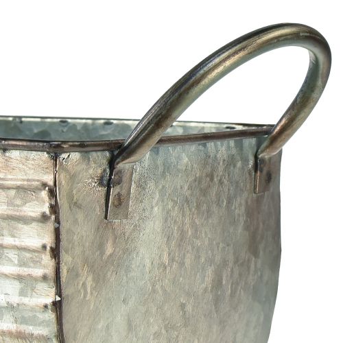 Floristik24 Calha para plantador metálica L44cm/37,5cm conjunto de 2