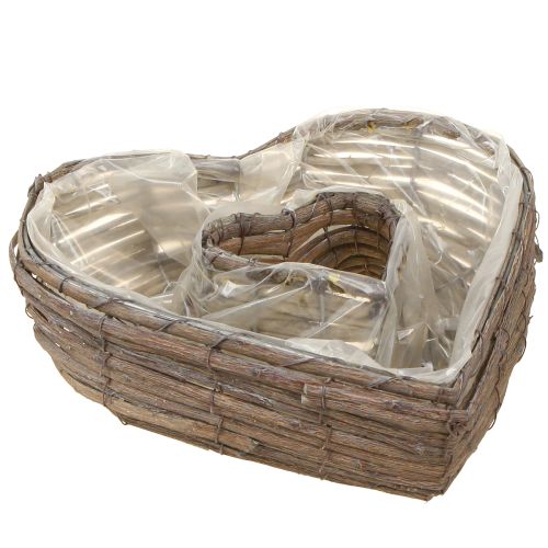 Itens Plant Heart Plant Bowl Coração Natural Cinza 30/40cm Conjunto de 2