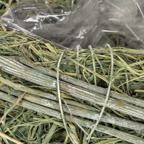 Coração decorativo em palha natural com detalhe em folha metálica, 14 cm, 2 peças | Floristik24.pt