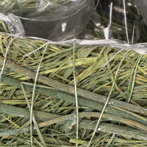 Coração vegetal feito de material natural com inserção de folha metálica, 22 cm, 2 peças | Floristik24.pt
