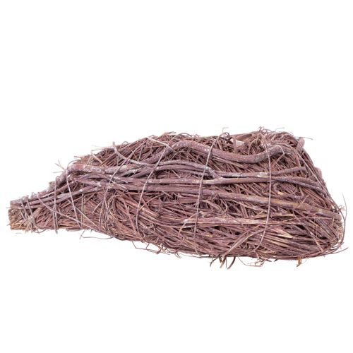 Coração decorativo feito de galhos com folha de plantio, 20 cm, 2 peças | Floristik24.pt