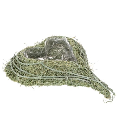 Vaso em formato de coração feito de grama natural com folha para plantio, 38 cm comprar | Floristik24.pt