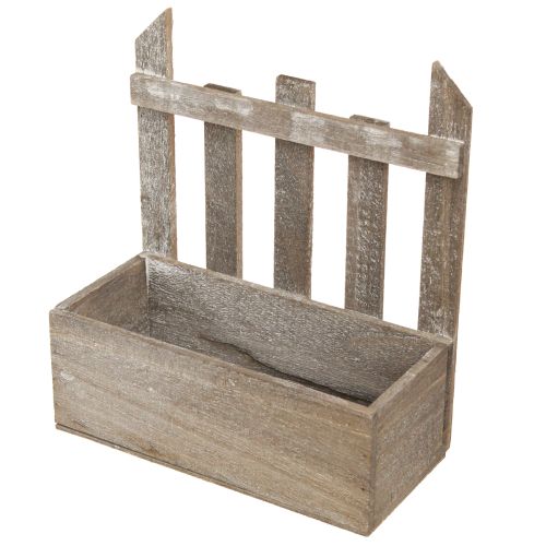 Itens Plantador Mini Caixa de Flores de Madeira L22/25cm Conjunto de 2