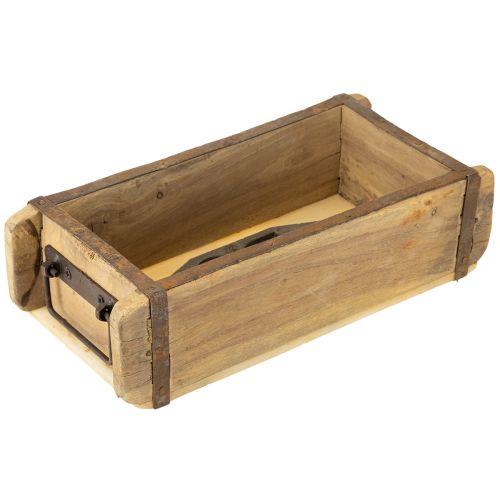 Floristik24 Vaso de madeira em formato de tijolo reciclado 32×15×10cm