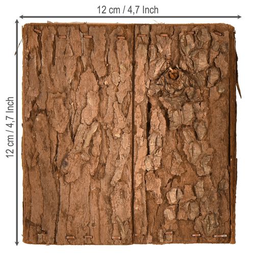 Itens Floreira quadrada de madeira com casca de pinheiro e floreira 12×12cm