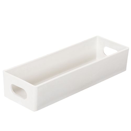 Bandeja retangular com alças para armazenamento e decoração de mesa, 32 cm