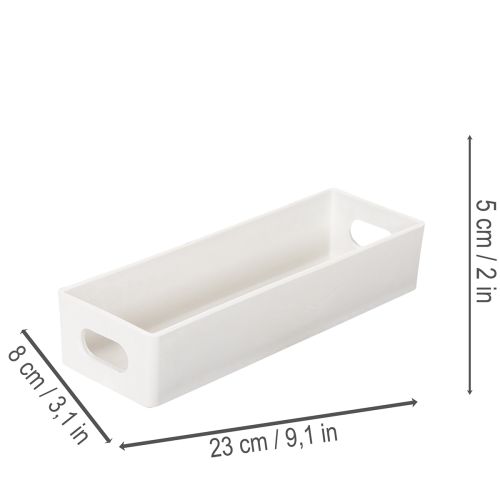Bandeja retangular com alças para armazenamento e decoração de mesa, 32 cm | Floristik24.pt