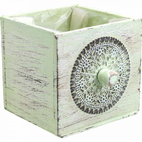 Itens Gaveta decorativa caixa de plantas verde gasto 15-23 cm conjunto de 3