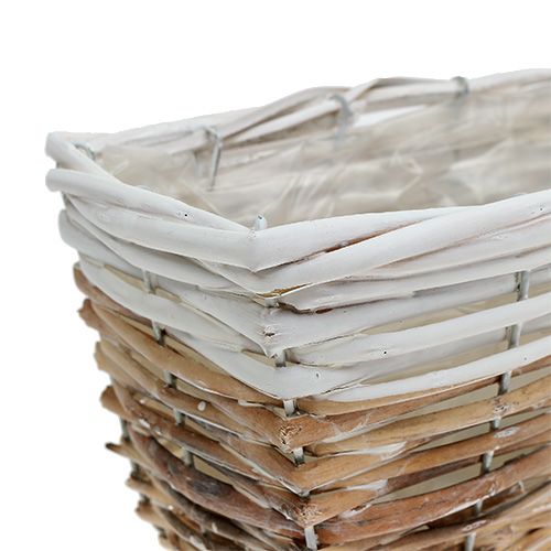 Floristik24 Caixa de plantas 31x13cm branco-natureza