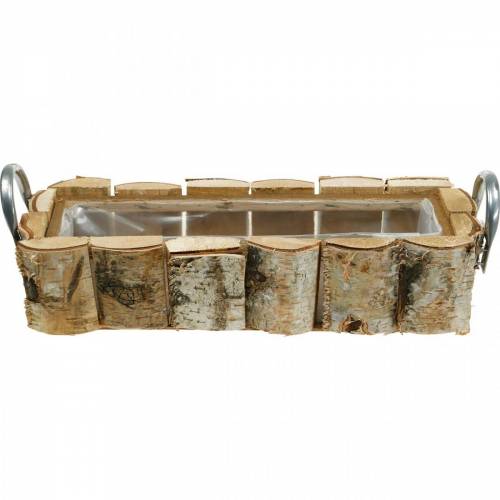 Floristik24 Caixa de plantas de bétula com alças 40×15×13cm deco madeira de bétula
