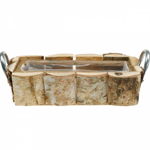 Floristik24 Caixa para plantas, floreira em bétula, decoração em madeira, floreira com asas 32cm