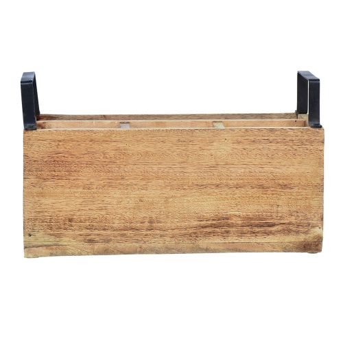 Floristik24 Caixa para plantas porta talheres de madeira caixa de madeira 4 compartimentos C30cm