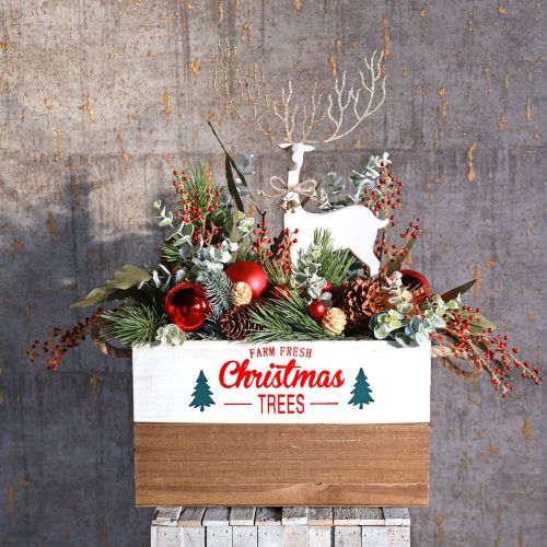 Floristik24 Decoração de mesa Natal Figura de Natal decoração de rena Alt.35,5cm