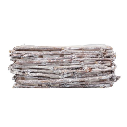 Floristik24 Caixa para plantas ramos de caixa para plantas lavados de branco 30×17×12cm