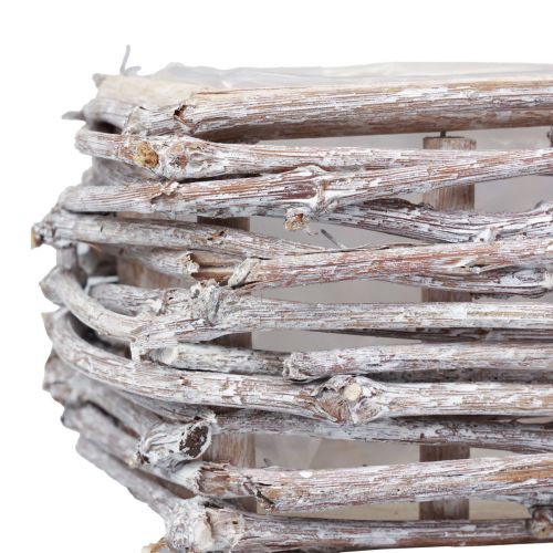 Floristik24 Caixa para plantas ramos de caixa para plantas lavados de branco 30×17×12cm
