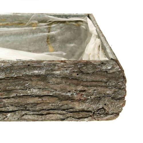 Floristik24 Caixinha em vaso decorativo de madeira com casca 33×15×7cm