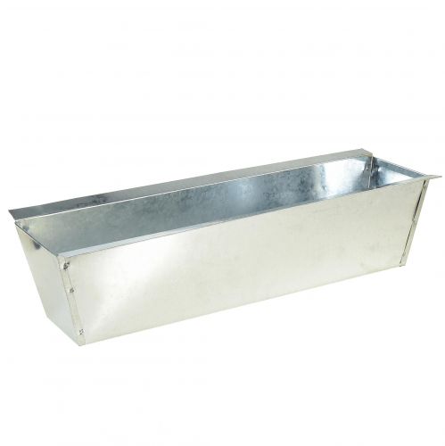 Floristik24 Caixa para plantas floreira metal prata 38x9,5x5cm