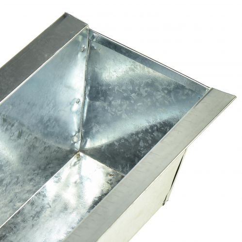 Floristik24 Caixa para plantas floreira metal prata 38x9,5x5cm