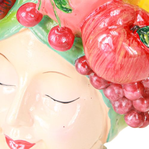 Floristik24 Busto de cabeça de planta mulher com frutas tropicais vaso H22cm