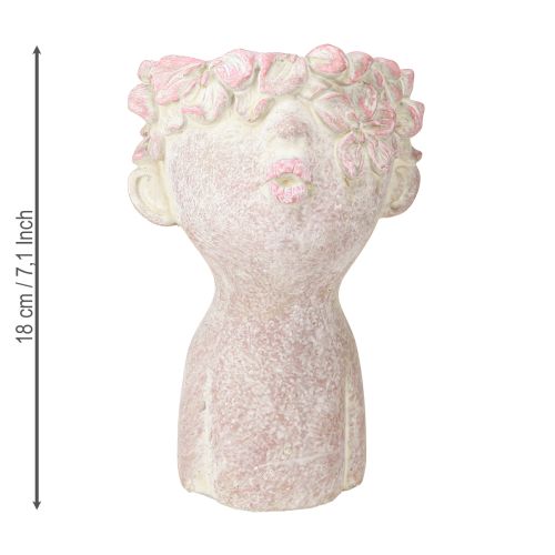 Itens Cabeça de planta beijo boca busto para plantio rosa 18cm 3 peças