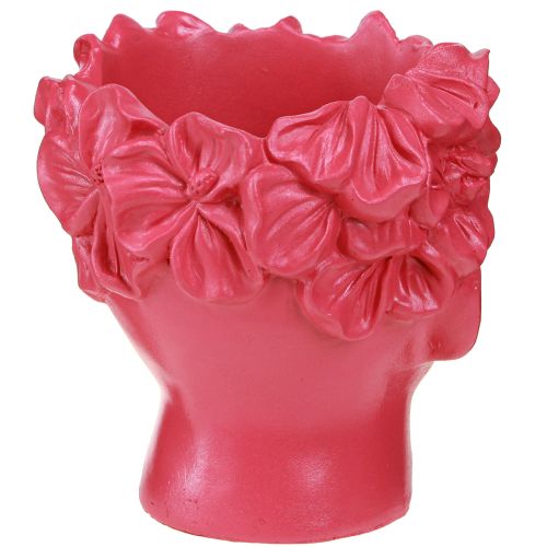 Itens Cabeça de planta Busto de poliresina Plantador Rosa 13,5×13×14cm