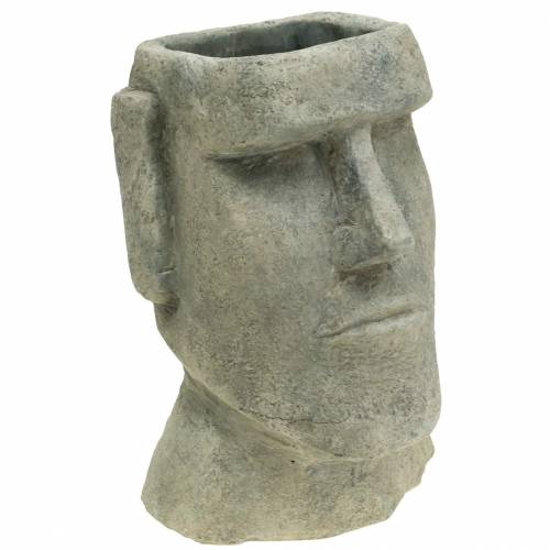 Floristik24 Cabeça de planta Moai busto cinza Alt.28cm