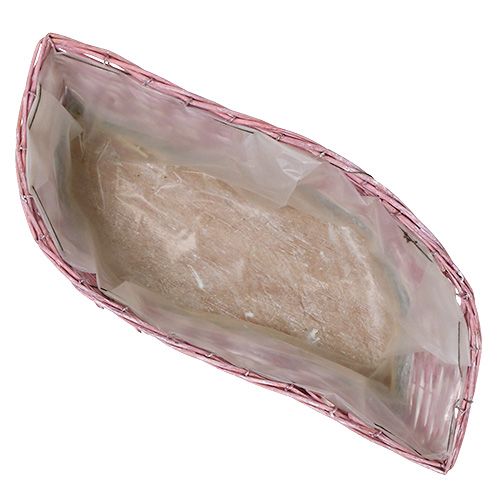 Floristik24 Conjunto de cesta de plantas de 2 ondas rosa, natureza