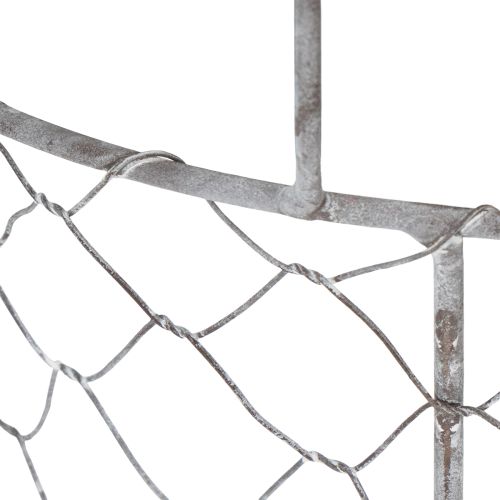 Itens Cesto para plantas com divisórias, cesto de arame, floreira, prata primavera, branco lavado, estilo shabby chic, Ø22cm A17,5cm