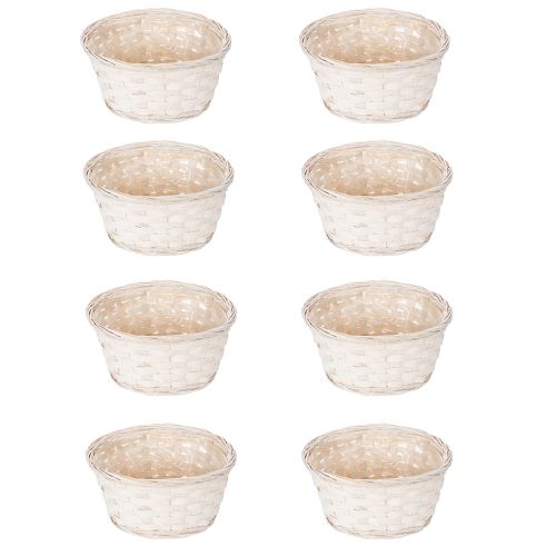 Itens Cestas de vime decorativas para design de interiores versátil, 20 cm, conjunto de 8 peças
