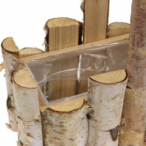 Floristik24 Cesta de plantação de ramos de bétula com alça 24x14,5cm A25,5cm