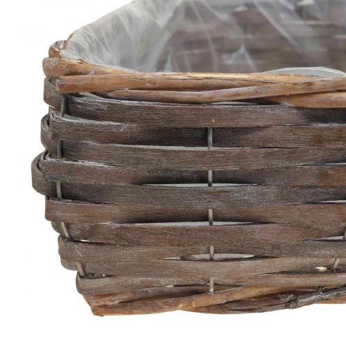 Floristik24 Cesto de plantas cesto decorativo em forma de coração salgueiro de plantas conjunto de 4