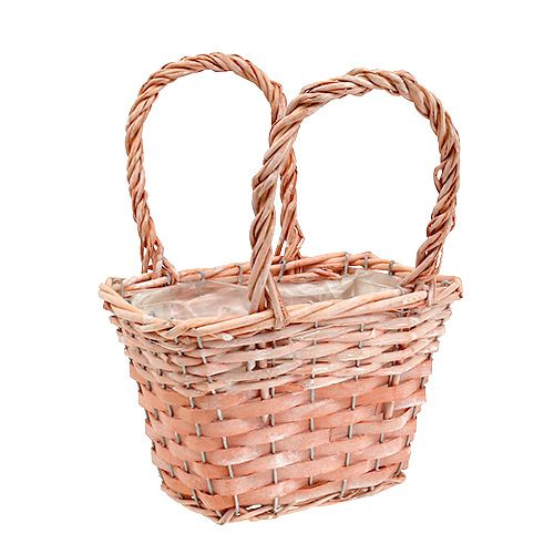 Floristik24 Cesta de plantas laranja 20cm x 14cm Alt.13cm