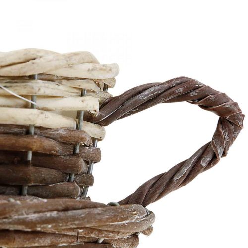 Cesto para plantas entrançado, copo para plantas com pires Ø12cm
