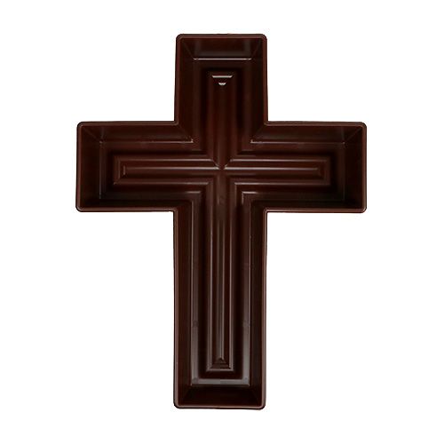 Cruz de planta 24cm x 32cm marrom, 1pc