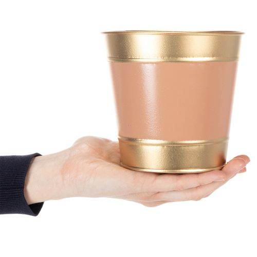 Itens Vaso de metal para plantas/flores, Ø13cm A12cm, conjunto com 4 peças