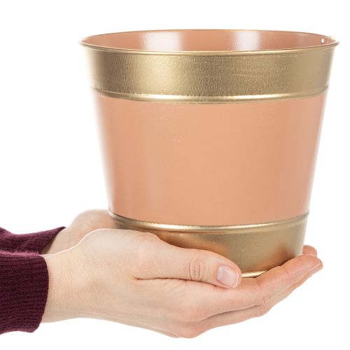 Itens Vaso de metal para plantas/flores, Ø17cm A14,5cm, conjunto com 4 peças