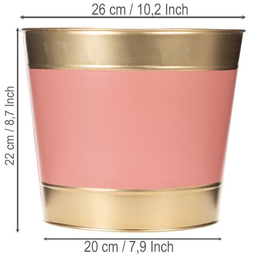 Itens Vaso de metal para plantas/flores, Ø26cm A22cm, conjunto com 4 peças