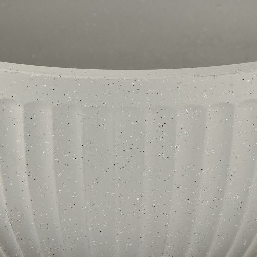 Itens Vaso plástico cinza mesclado tigela com ranhuras Ø30cm