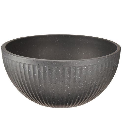 Floristik24 Vaso plástico com ranhuras antracite Ø30cm