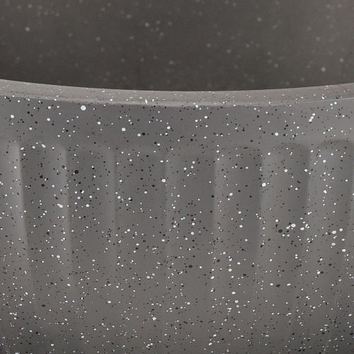 Itens Vaso plástico com ranhuras antracite Ø30cm
