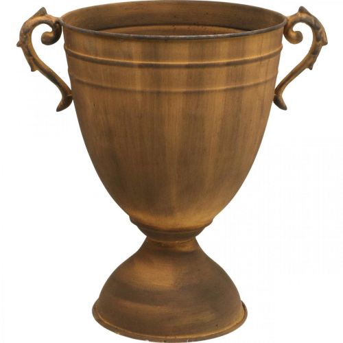 Itens Vaso de copo com aparência de ferrugem em metal Ø22,5cm H32,5cm