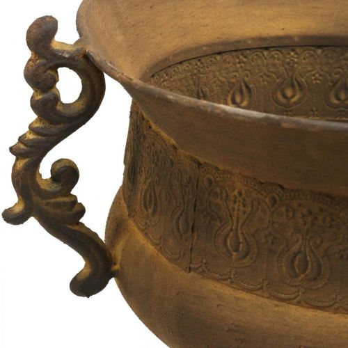 Floristik24 Vaso de xícara com aparência de ferrugem grande metal Ø29cm H39cm