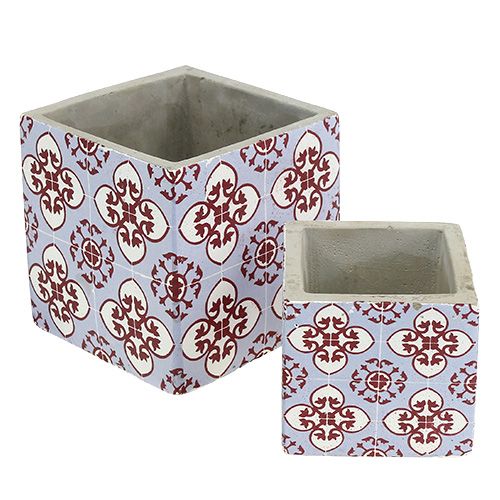Vaso com padrão oriental 8cm x 8cm / 11cm x 11cm