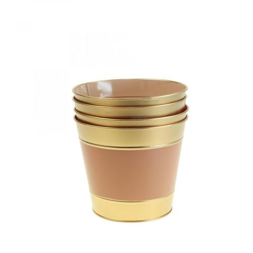 Itens Floreira cachepot de metal Ø13cm A12cm 4uds