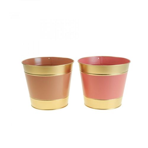 Floreira cachepot de metal Ø13cm A12cm 4uds