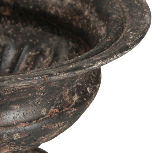 Itens Cálice para Plantas Antigo Look Preto Marrom Ø20cm Alt.15cm