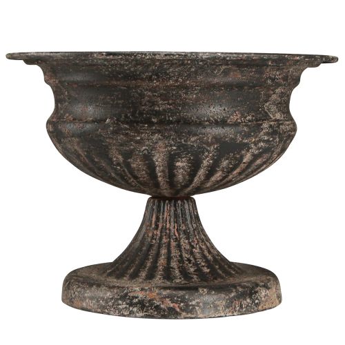 Itens Cálice para Plantas Antigo Look Preto Marrom Ø20cm Alt.15cm