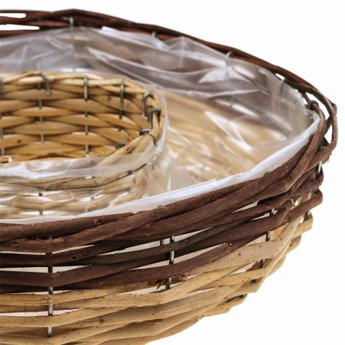 Floristik24 Anel de planta de salgueiro, tigela de planta Ø35/30cm conjunto de 2